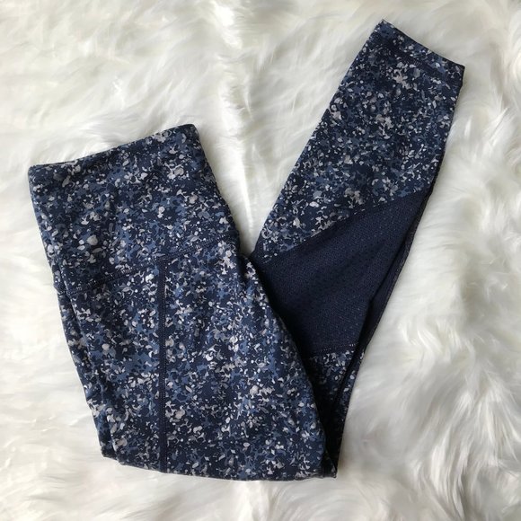 NWOT Athleta Blue Sandstone Mesh Leggings - Picture 6 of 6